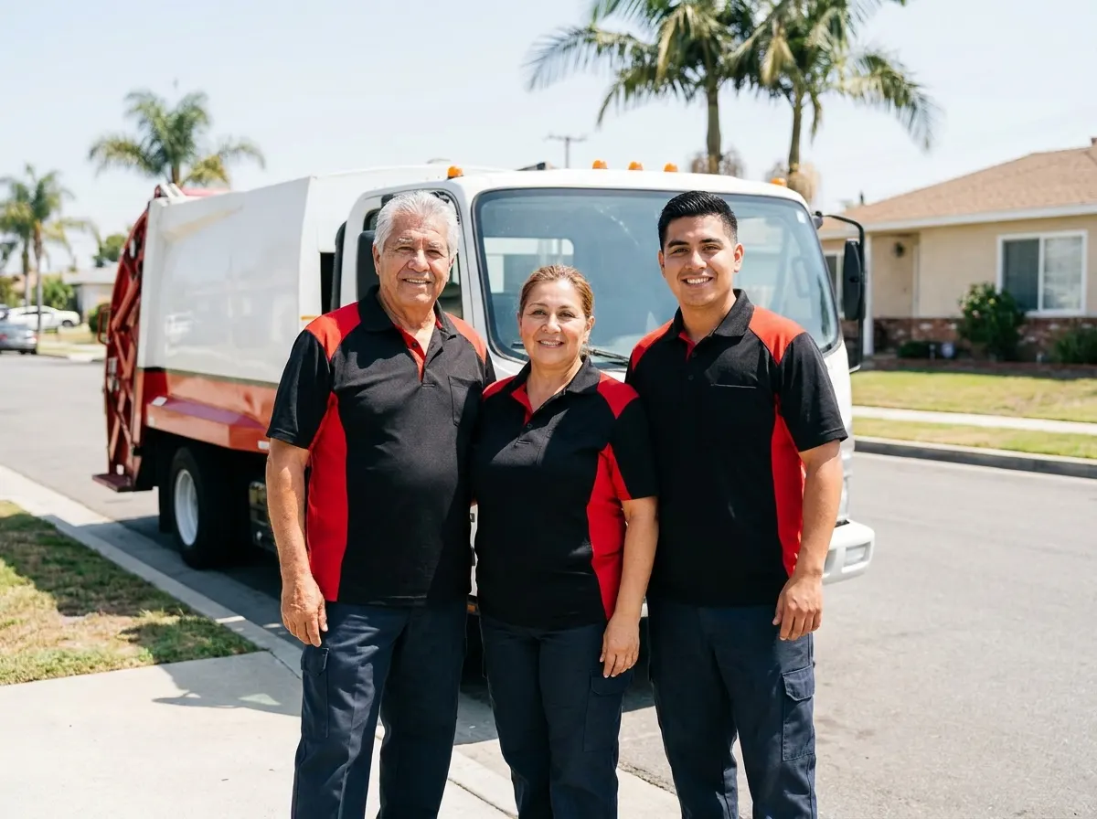HaulSmart Dumpster Rental garbage collection service team in Los Angeles, CA